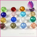 high quality 18mm rondelle mixed color crystal glass beads free sample